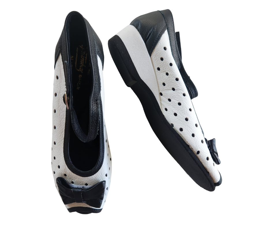 WENDY - (Trambas) Black / White, Wedge EVA Sole