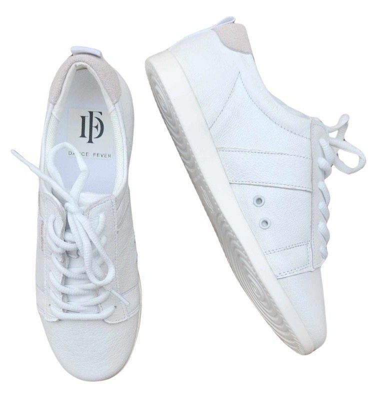 2306W - Dance Fever, Ladies Whte Sneaker, Spin Spot Sole
