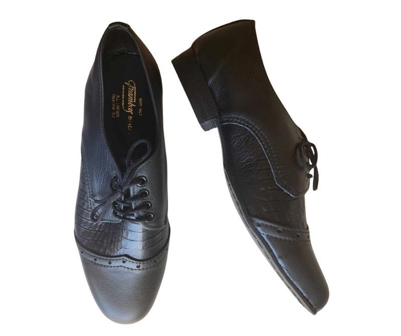 ROOPE - Black / Black Patent Snake, Leather Sole