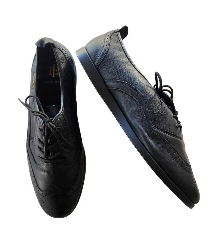 7817B-1 - Dance Fever Men's Wing-Tip Lace-Up - All Black