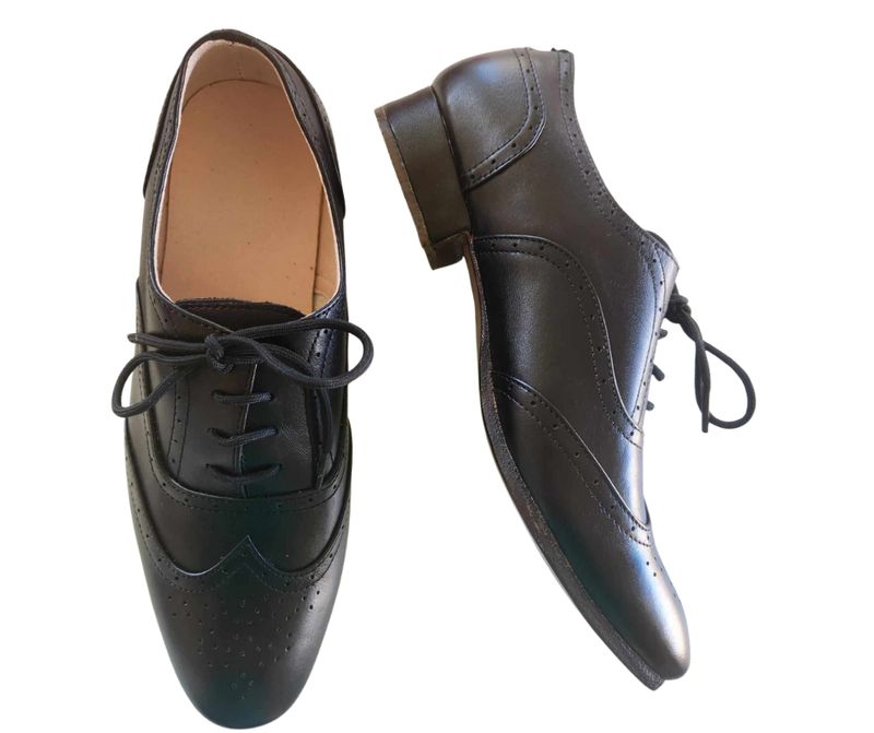 M-0316 - (Moss) Black Leather, Leather Sole, Colour Options available.