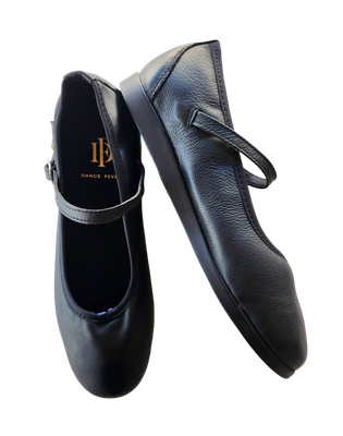 7820B-1 - Dance Fever Ladies Mary-Jane - All Black, Spin Spot Sole 7820B-1 - Dance Fever Ladies Mary-Jane - All Black, Spin Spot Sole