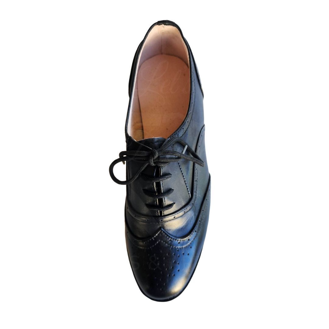 M-0316 - (Moss) Black Leather, Leather Sole, Colour Options available.