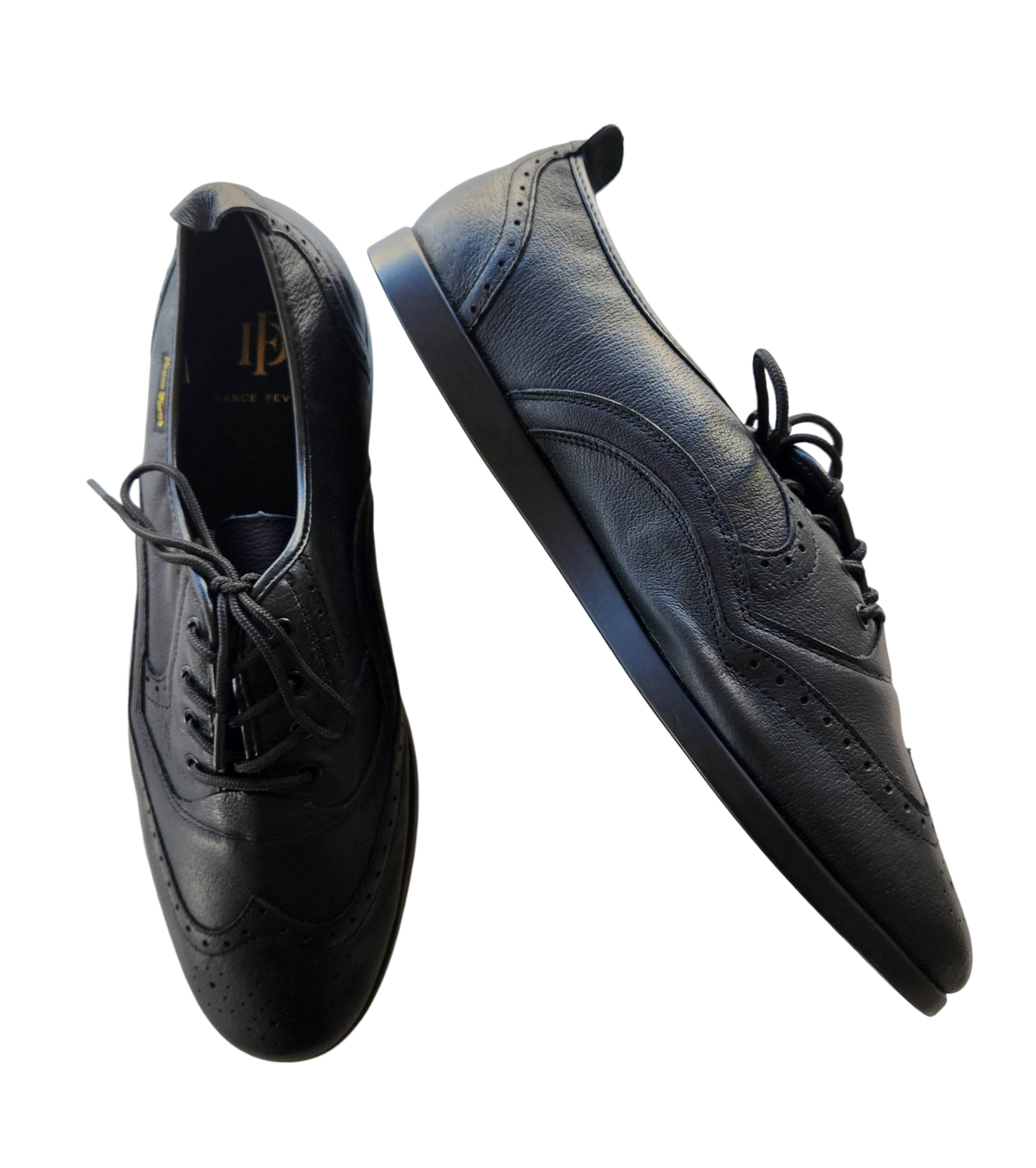 7817B-1 - Dance Fever Men's Wing-Tip Lace-Up - All Black