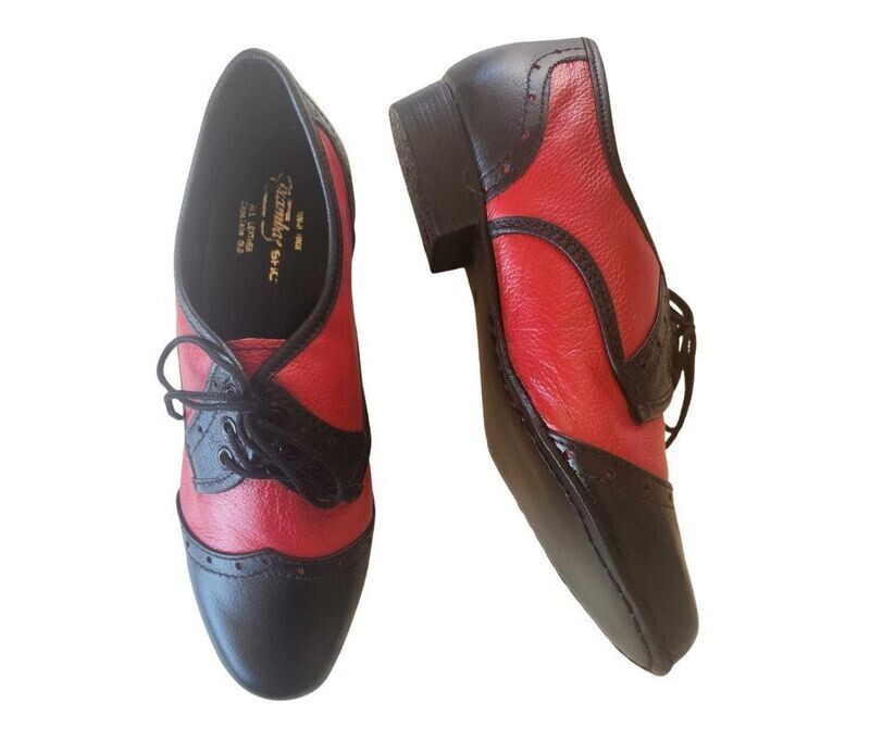 ROOPE - Black / Red Leather, Leather Sole. Colour and Sole options available.