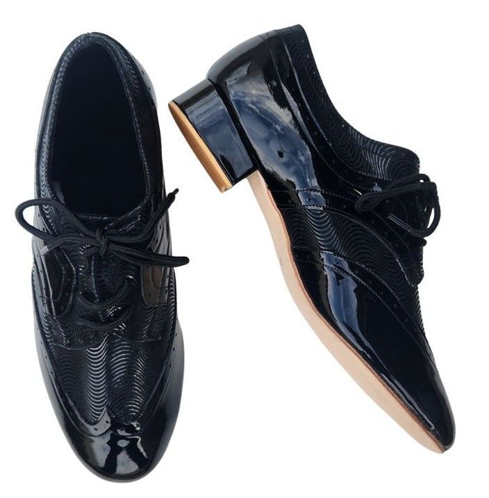 DZ-A51201BPRip - Men's Black Patent with Black Ripple Leather, Leather Sole, Rubber Heel. DZ-A51201BPRip - Men's Black Patent with Black Ripple Leather, Leather Sole, Rubber Heel.