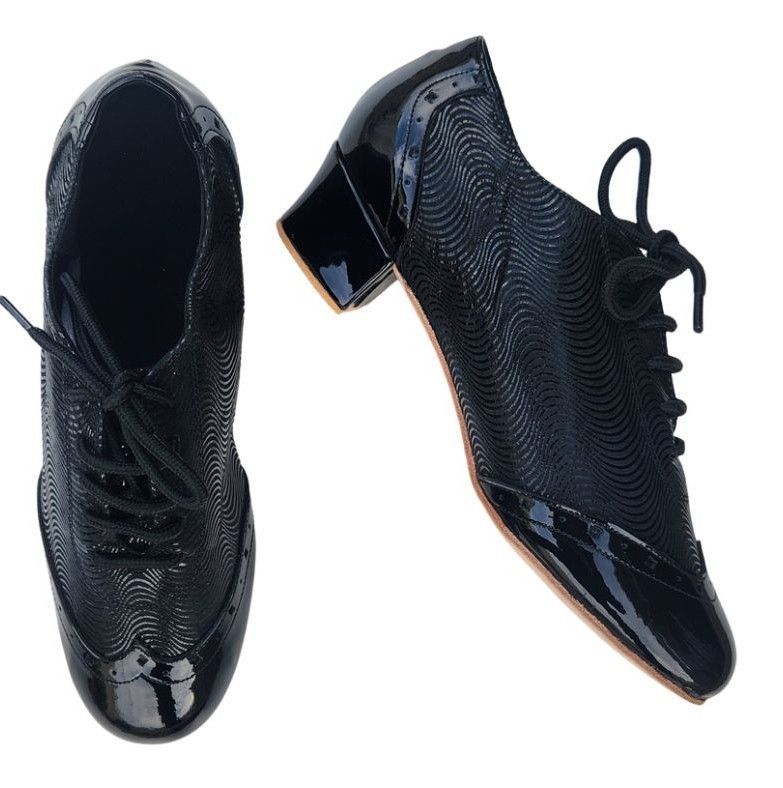 DZ-200801BPRip- Ladies Black Patent and Black Ripple Leather. Leather Sole, Rubber Heel. DZ-200801BPRip- Ladies Black Patent and Black Ripple Leather. Leather Sole, Rubber Heel.