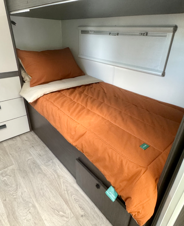 SINGLE BUNK BED 100% Cotton Burnt Orange Bedding Set
