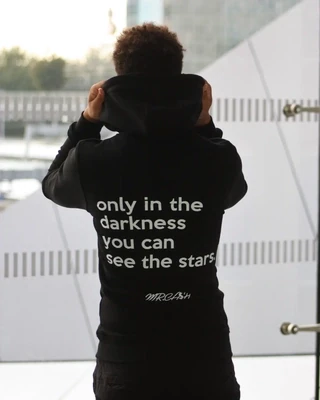 MR.CASH motivation hoodie black