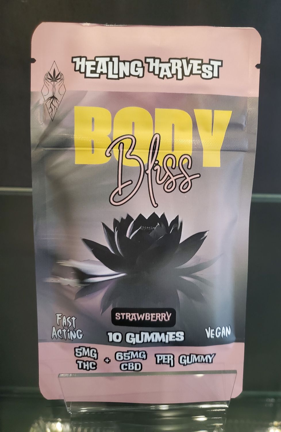 Body Bliss Strawberry Nano Vegan Gummies - 5mg THC + 65mg CBD