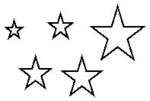 3686 Star Cutter Set 5ea.