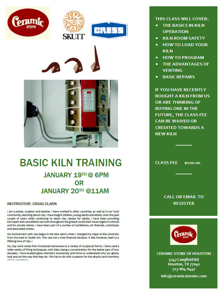 Basic Kiln Training 1.19.23 & 1.20.23