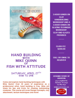Hand Building with Mike Quinn
April 27, 2024