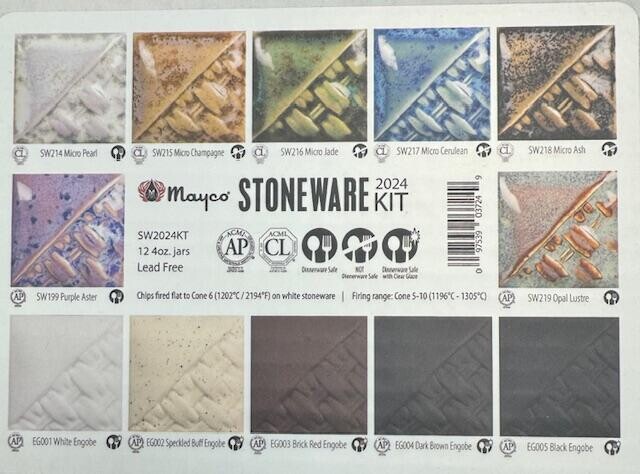 Mayco Stoneware Sample Kit 2024 (D)