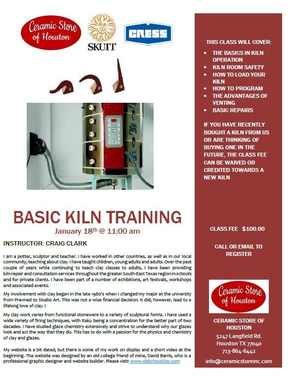 Basic Kiln Training January 18, 2025