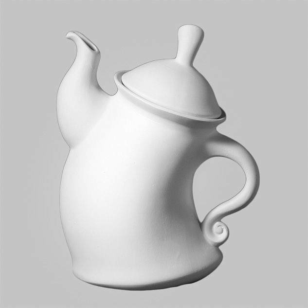 Bisque MB1371 Dancing Tea Pot