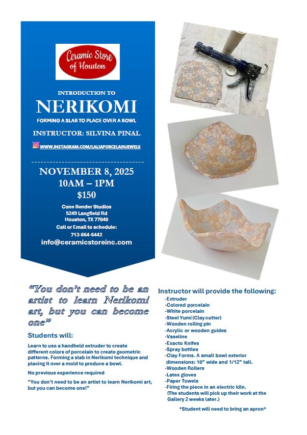 Nerikomi November 8, 2025 10am-1pm