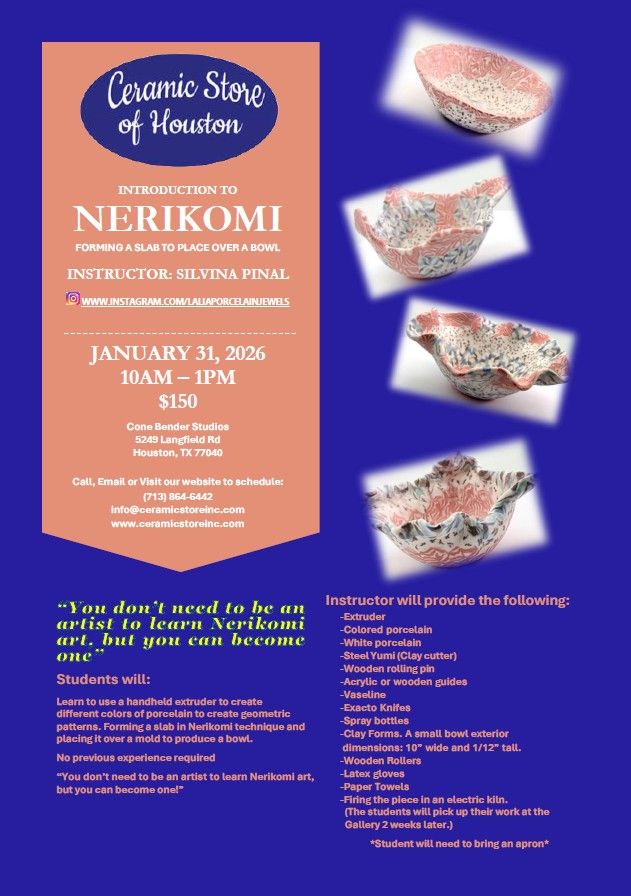 Nerikomi 1/31/2026 10am-1pm
