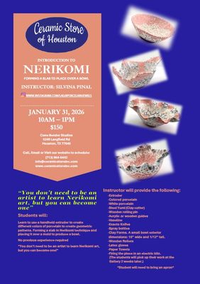 Nerikomi 1/31/2026 10am-1pm