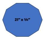 Shelf       21" x 3/4" Full  (10 Sided)