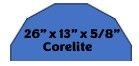 Shelf Corelite 26 x 5/8 Half