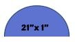 Shelf       21" X 1"  Half (10 Sided)