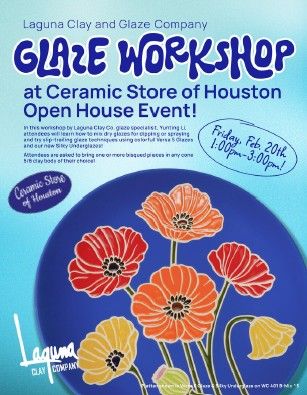 Laguna Glaze Workshop 2/20/2026 1pm-3pm