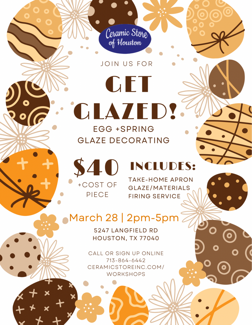 Egg &amp; Spring Glaze  Saturday, March 28, 2026 2pm-5pm