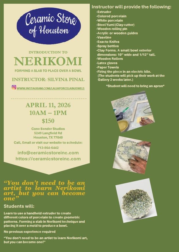 Nerikomi Saturday April 11, 2026 10-1
