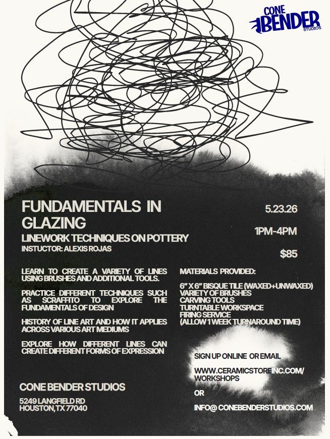 Fundamentals in Glazing Saturday May 23, 2026 1pm-4pm