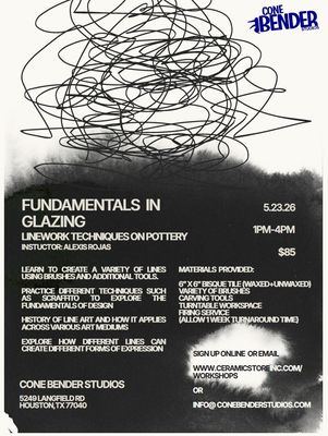 Fundamentals in Glazing Saturday May 23, 2026 1pm-4pm