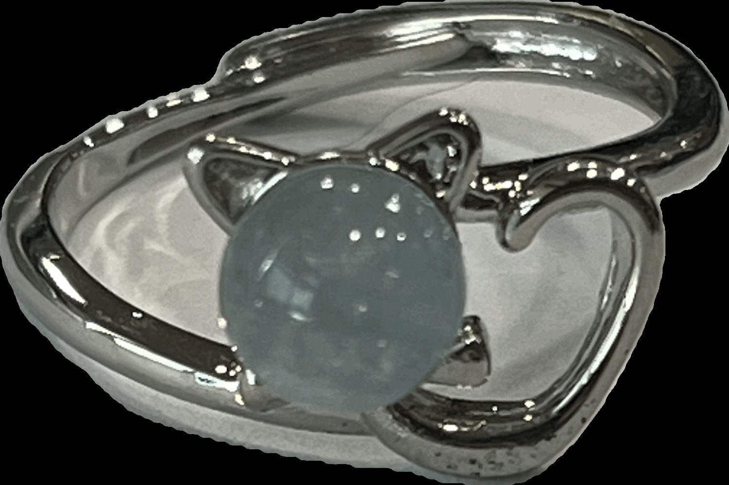 Adjustable Cat Ring - Aquamarine