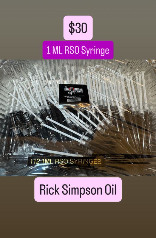 1ml Hash Pressed RSO Syringes