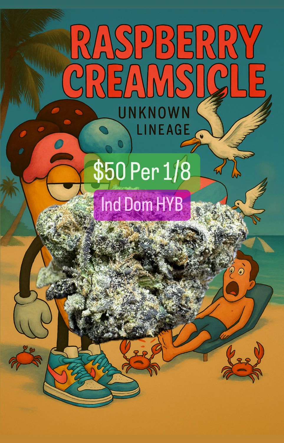 Raspberry Creamsicle Puffz (fly trap)