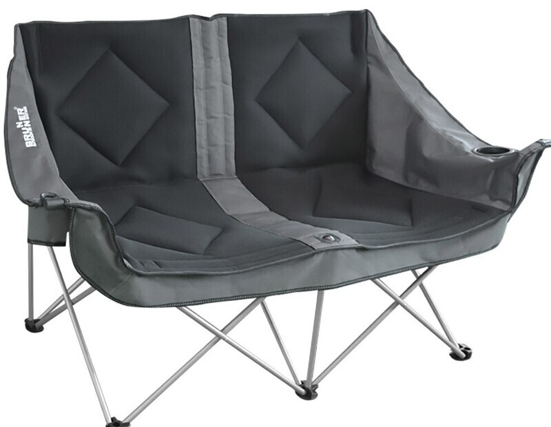 Campingstol Brunner Action Sofa 3D polstret svart