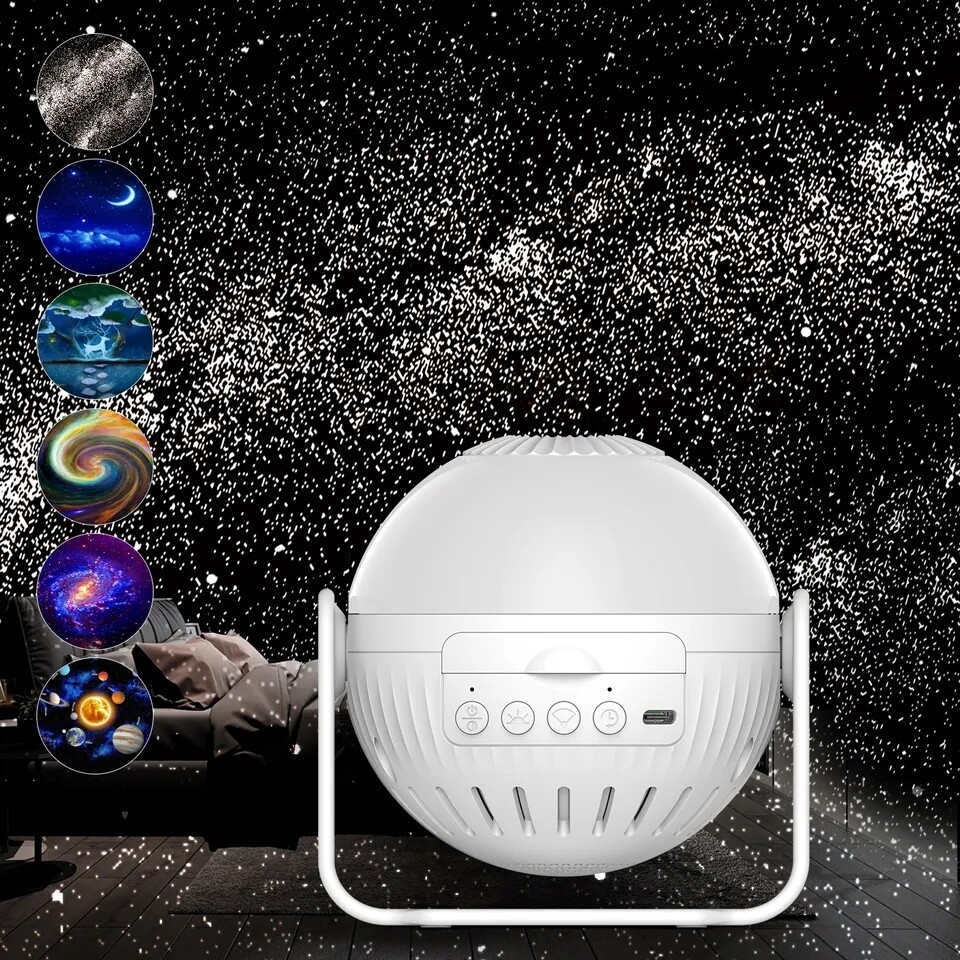 LED Star Projector Night Light | 6 in 1 Galaxy Starru Sky Projector