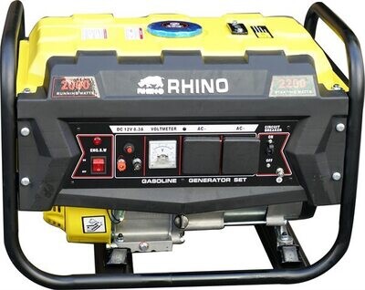 Rhino 2kva Rope Start Petrol Generator Set