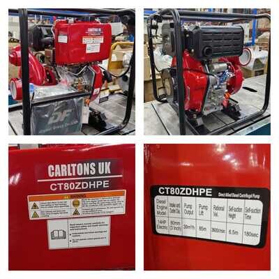 Carltons UK Diesel Water Pump CT100ZD 16hp 4inch