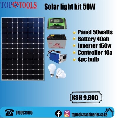 50 WATTS COMPLETE SOLAR FULL KIT