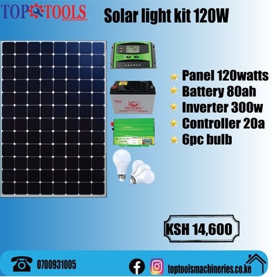 120 WATTS COMPLETE SOLAR FULL KIT