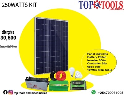 250 WATTS COMPLETE SOLAR FULL KIT