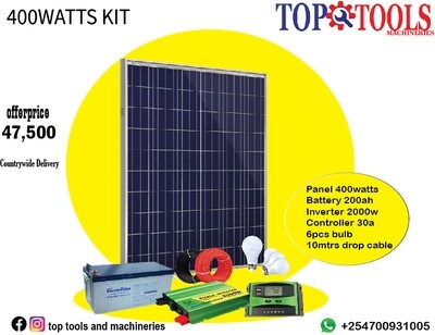 400 WATTS COMPLETE SOLAR FULL KIT