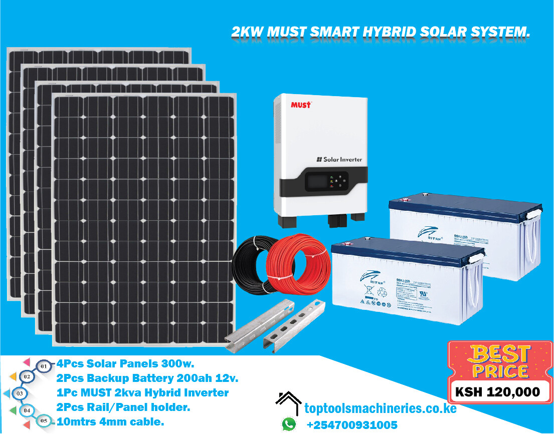 2KW MUST SMART HYBRID SOLAR SYSTEM