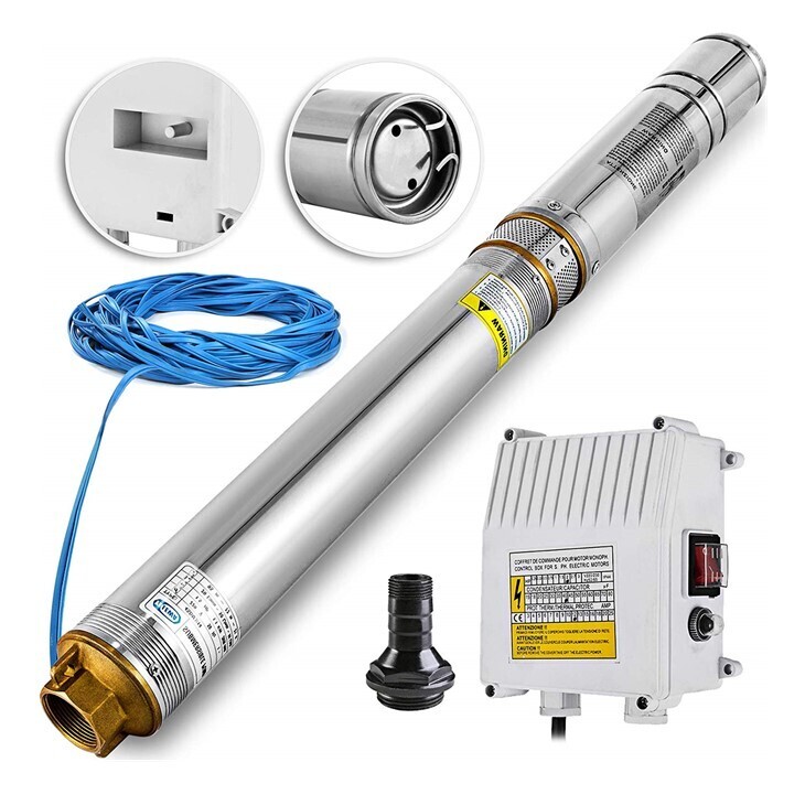 KAILO 1.5HP Electric Submersible Water Pump 110Mtrs