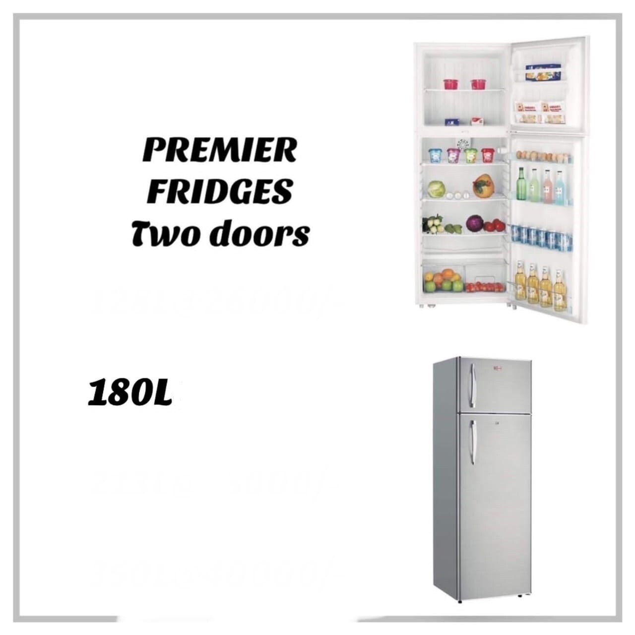 Premier 180L Double Door Fridge