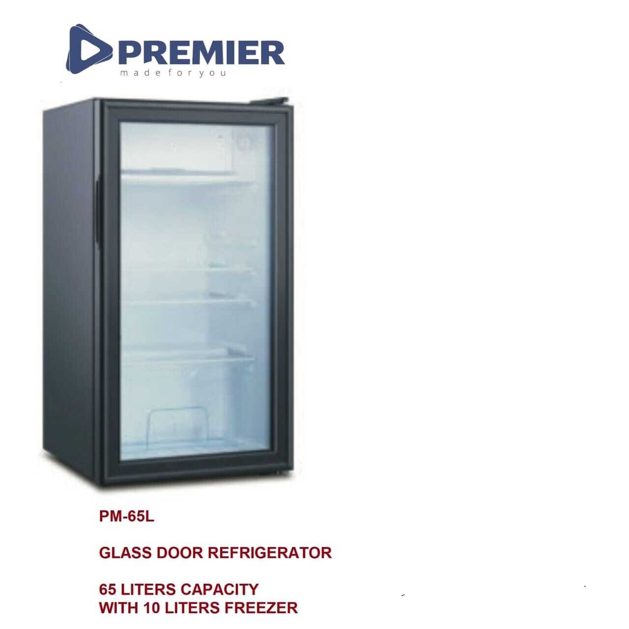 Premier PM-65L Display Fridge 65 Litres Fridge With 10 Litres Freezer