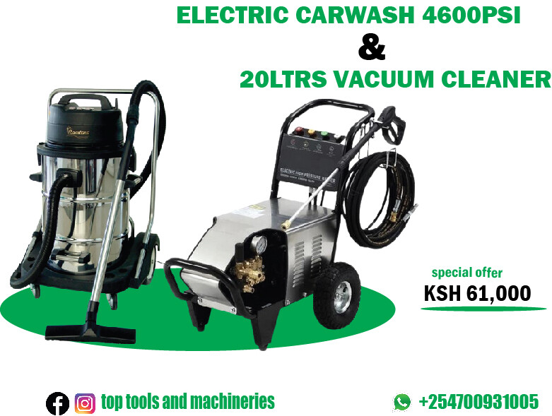 Electric Carwash 4000psi + 20 Litres Vacuum Cleaner