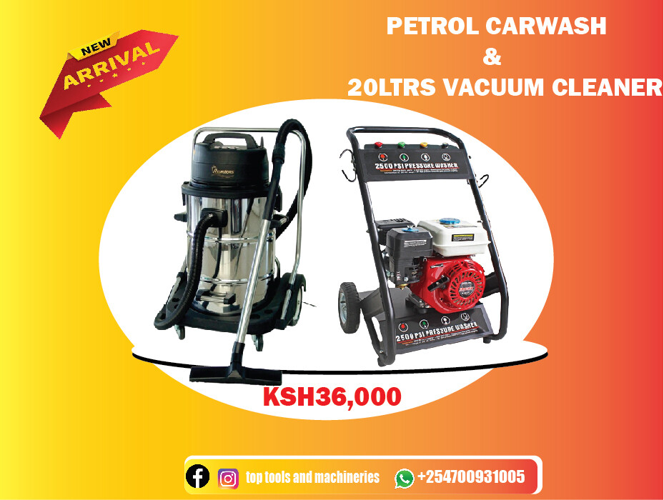 Petrol Carwash + 20 Litres Vacuum cleaner