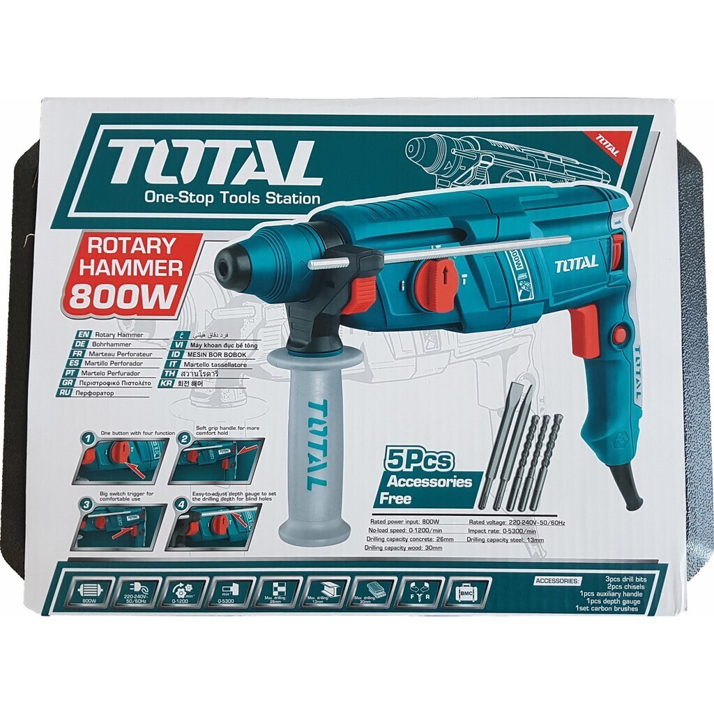 Total Rotary hammer 800w TH308268-2 (Double chuck)