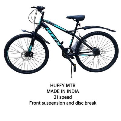 Huffy Mountain Bike 21 Speed Front Suspension &amp; Disc Break